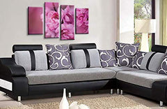 LR Floral Wall Art Print Picture Pink Cream Rose Flower Framed Split Panel Canvas Ready to Hang