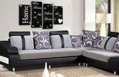 LR Love Quote Home Wall Art Picture Black White Family Framed Split Panel Print Ready to Hang