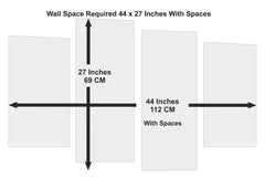 LR Black White Abstract Canvas Art Picture Orange Squares Checks Love Home Split Wall Panel Print