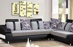 LR Love Quote Home Wall Art Picture Cream Brown Family Framed Split Panel Print Ready to Hang