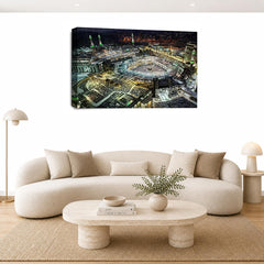 LR Islamic Hajj Mecca Wall Art Picture Framed Canvas Print | Ready to Hang | Modern Wall Art for Living Room, Bedroom & Office