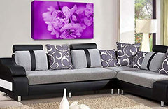 LR Floral Wall Art Print Purple Cream Rose Flower Love Framed Canvas Picture Ready to Hang