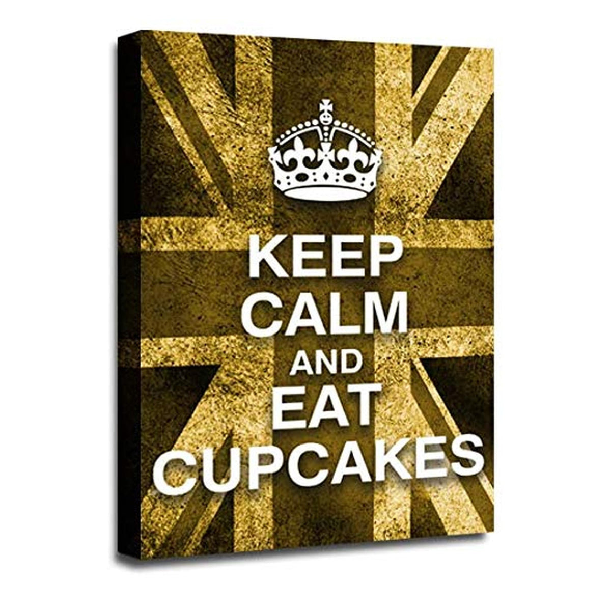 LR Keep Calm Wall Art Picture – Cream & Brown Typography Framed Canvas Print | Ready to Hang | Modern Wall Art for Living Room, Bedroom & Office