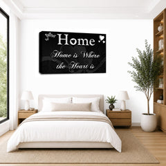 LR Home Love Quote Wall Art Picture – Black & White Framed Canvas Print | Ready to Hang | Modern Wall Art for Living Room, Bedroom & Office
