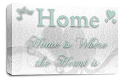 LR Home Love Quote Wall Art Canvas Duck Egg White Framed Family Picture Print Ready to Hang