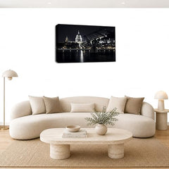 LR London Saint Pauls Cathedral Wall Art Picture – Cityscape Framed Canvas Print | Ready to Hang | Modern Wall Art for Living Room, Bedroom & Office