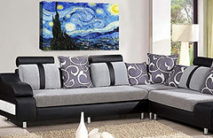 LR Starry Night Wall Art Picture Van Gogh Print Framed Reproduction Canvas Ready to Hang