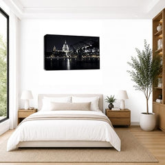 LR London Saint Pauls Cathedral Wall Art Picture – Cityscape Framed Canvas Print | Ready to Hang | Modern Wall Art for Living Room, Bedroom & Office