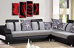LR Floral Red Rose Wall Art Picture Flower Love Framed Canvas Split Panel Print Ready to Hang