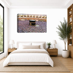 LR Islamic Wall Art Picture – Mecca Framed Canvas Print | Ready to Hang | Modern Wall Art for Living Room, Bedroom & Office