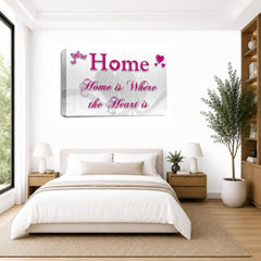 LR Love Wall Art Picture – Pink & White Quote Framed Canvas Print | Ready to Hang | Modern Wall Art for Living Room, Bedroom & Office
