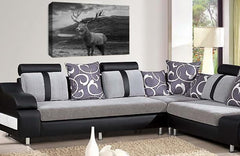 LR Highland Stag Canvas Wall Art Picture Scottish Animal Framed Panel Print Ready to Hang