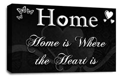 LR Home Love Quote Wall Art Canvas Black White Framed Family Picture Print Ready to Hang