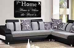 LR Home Love Quote Wall Art Canvas Black White Framed Family Picture Print Ready to Hang