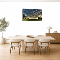 LR Landscape Lake Wall Art Picture – Mountain Framed Canvas Print | Ready to Hang | Modern Wall Art for Living Room, Bedroom & Office