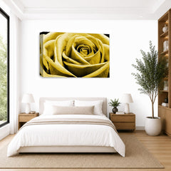 LR Floral Wall Art Picture – Yellow & Mustard Rose Framed Canvas Print | Ready to Hang | Modern Wall Art for Living Room, Bedroom & Office