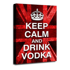 LR Keep Calm Wall Art Picture – Red & White Typography Framed Canvas Print | Ready to Hang | Modern Wall Art for Living Room, Bedroom & Office
