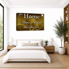 LR Home Love Quote Wall Art Picture – Cream & Brown Framed Canvas Print | Ready to Hang | Modern Wall Art for Living Room, Bedroom & Office