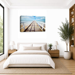 LR Sunset Beach Wall Art Picture – Seascape Framed Canvas Print | Ready to Hang | Modern Wall Art for Living Room, Bedroom & Office