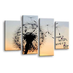 LR Abstract Floral Wall Art Picture – Grey & Orange Framed 4 Panel Split Canvas Print | Ready to Hang | Modern Wall Art for Living Room, Bedroom & Office