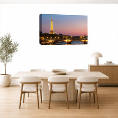 LR Paris Eiffel Tower Wall Art Picture Framed Canvas Print | Ready to Hang | Modern Wall Art for Living Room, Bedroom & Office