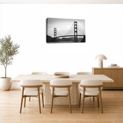 LR Golden Gate Bridge Wall Art Picture – San Francisco Framed Canvas Print | Ready to Hang | Modern Wall Art for Living Room, Bedroom & Office