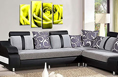LR Floral Yellow Rose Wall Art Picture Love Flower Home Canvas Split Panel Print Framed Ready to Hang
