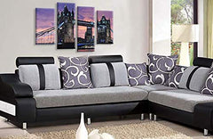 LR London City Wall Art Picture Tower Bridge Big Ben Framed Split Panel Print Ready to Hang