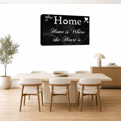 LR Home Love Quote Wall Art Picture – Black & White Framed Canvas Print | Ready to Hang | Modern Wall Art for Living Room, Bedroom & Office