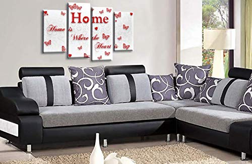 LR Love Quote Home Wall Art Picture Red White Family Framed Split Panel Print Ready to Hang