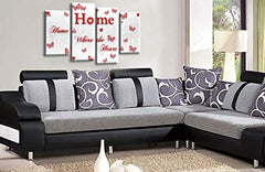 LR Love Quote Home Wall Art Picture Red White Family Framed Split Panel Print Ready to Hang