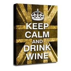 LR Keep Calm Wall Art Picture – Cream & Brown Typography Framed Canvas Print | Ready to Hang | Modern Wall Art for Living Room, Bedroom & Office