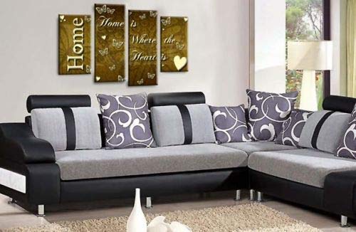 LR Love Quote Home Wall Art Picture Brown Cream Family Framed Split Panel Print Ready to Hang