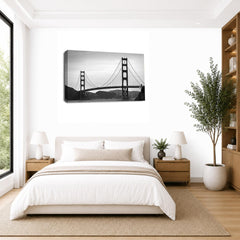 LR Golden Gate Bridge Wall Art Picture – San Francisco Framed Canvas Print | Ready to Hang | Modern Wall Art for Living Room, Bedroom & Office