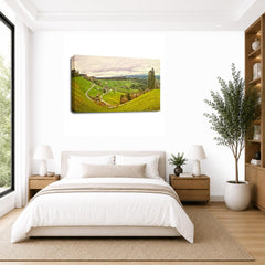 LR Landscape Lake Wall Art Picture – Mountain Framed Canvas Print | Ready to Hang | Modern Wall Art for Living Room, Bedroom & Office