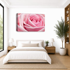LR Floral Pink Rose Wall Art Picture Framed Canvas Print | Ready to Hang | Modern Wall Art for Living Room, Bedroom & Office