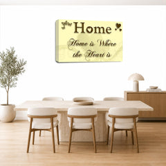 LR Home Love Quote Wall Art Picture – Cream & Brown Framed Canvas Print | Ready to Hang | Modern Wall Art for Living Room, Bedroom & Office