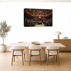 LR Banksy Parliament Wall Art Picture – Graffiti Art Framed Canvas Print | Ready to Hang | Modern Wall Art for Living Room, Bedroom & Office