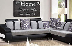 LR Home Love Quote Wall Art Canvas Grey White Framed Family Picture Print Ready to Hang