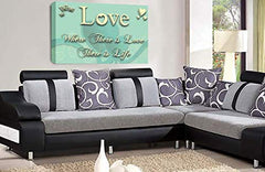 LR Love Quote Wall Art Canvas Duck Egg Cream Framed Home Family Picture Print Ready to Hang