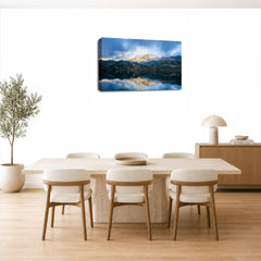 LR Landscape Lake Wall Art Picture – Mountain Framed Canvas Print | Ready to Hang | Modern Wall Art for Living Room, Bedroom & Office