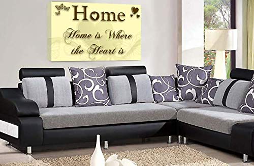 LR Home Love Quote Wall Art Canvas Cream Brown Framed Family Picture Print Ready to Hang