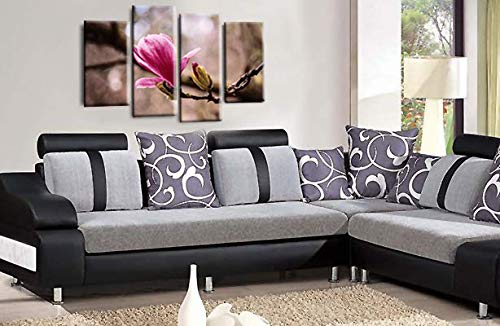 LR Floral Rose Wall Art Picture Pink Grey Flower Love Framed Canvas Split Panel Print Ready to Hang