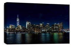 LR New York Wall Art Picture – Skyline Framed Canvas Print | Ready to Hang | Modern Wall Art for Living Room, Bedroom & Office