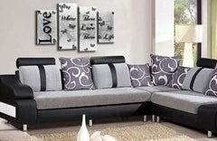 LR Love Wall Art Print Black White Family Quote Framed Split Panel Picture Ready to Hang