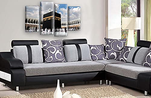 LR Hajj Islamic Mecca Wall Art Picture Haram Kaaba Framed Split Canvas Picture Print Ready to Hang