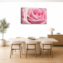 LR Floral Pink Rose Wall Art Picture Framed Canvas Print | Ready to Hang | Modern Wall Art for Living Room, Bedroom & Office
