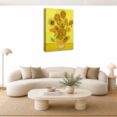 LR Sunflowers Wall Art Picture – Floral Framed Canvas Print | Ready to Hang | Modern Wall Art for Living Room, Bedroom & Office