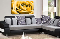 LR Floral Wall Art Print Orange Rose Canvas Picture Flower Framed Panel Ready to Hang