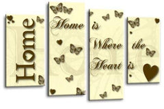 LR Love Quote Home Wall Art Picture Cream Brown Family Framed Split Panel Print Ready to Hang
